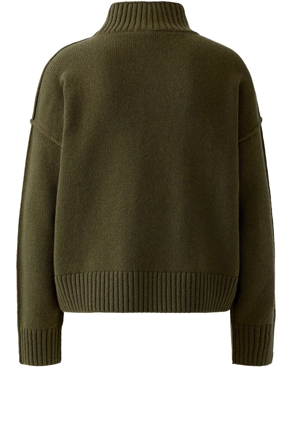 Khaki Fine Knit Relaxed Shape Jumper