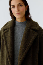 Khaki Green Teddy Coat