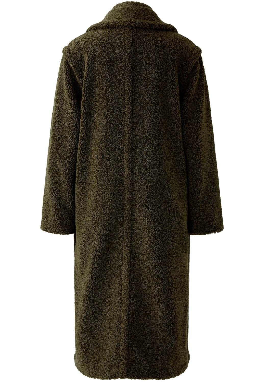 Khaki Green Teddy Coat