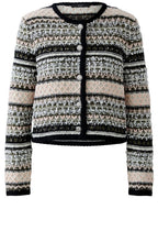 Khaki Rose Contrast Stripe Box Cardigan