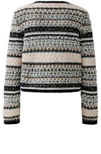 Khaki Rose Contrast Stripe Box Cardigan