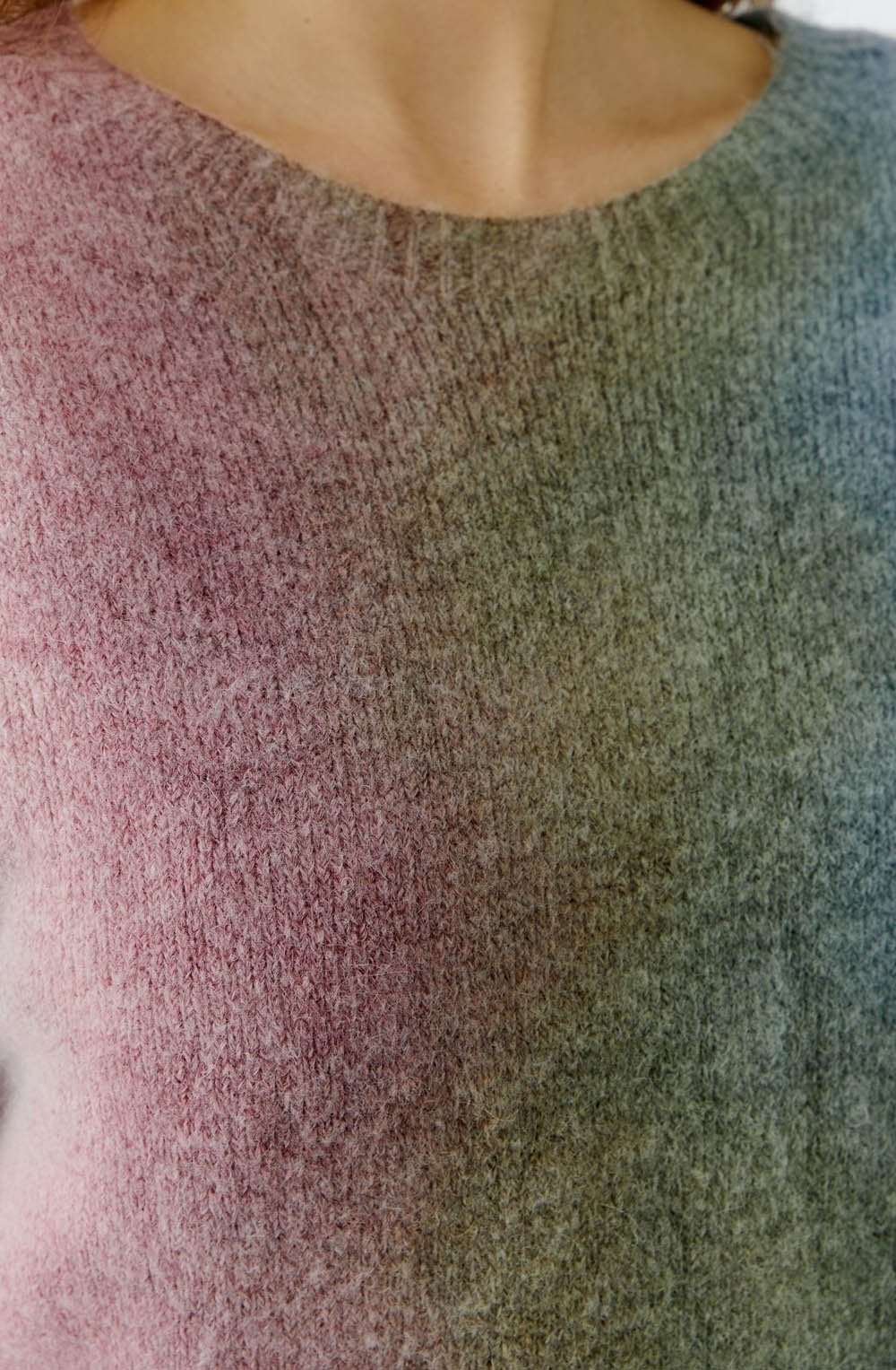 Khaki Rose Red Tie Dye Jumper