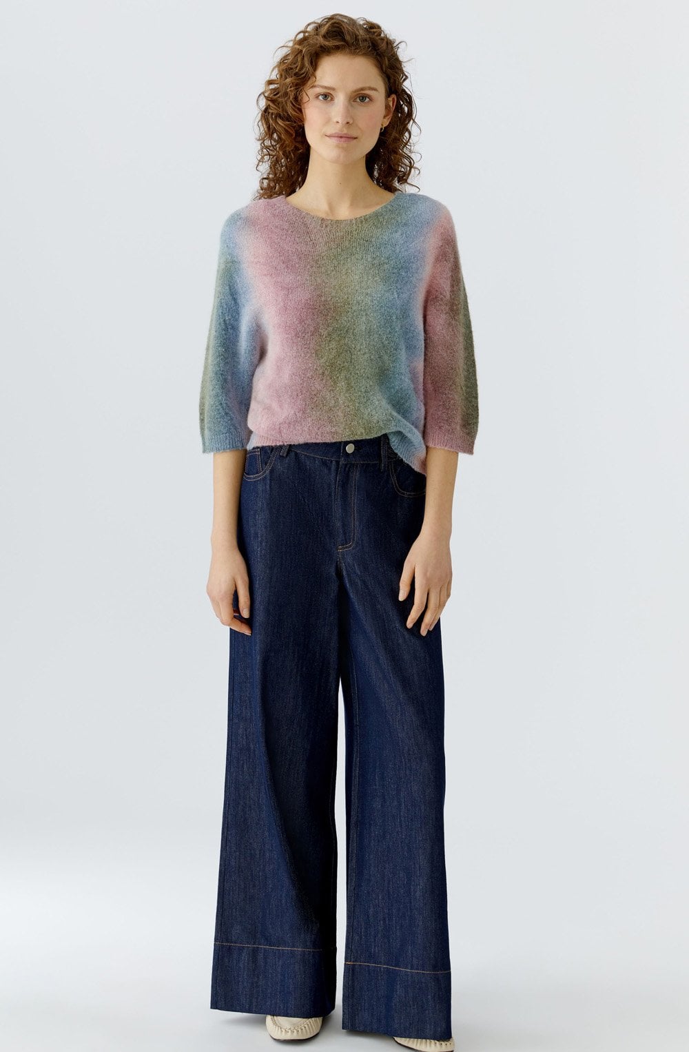 Khaki Rose Red Tie Dye Jumper