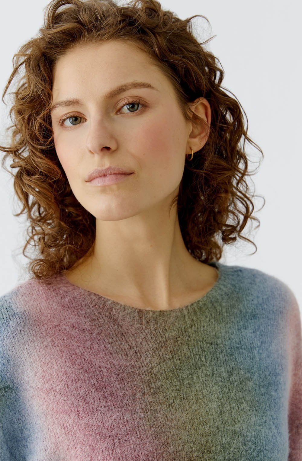 Khaki Rose Red Tie Dye Jumper