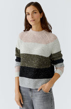 Khaki Rose Shimmer Stripe Jumper