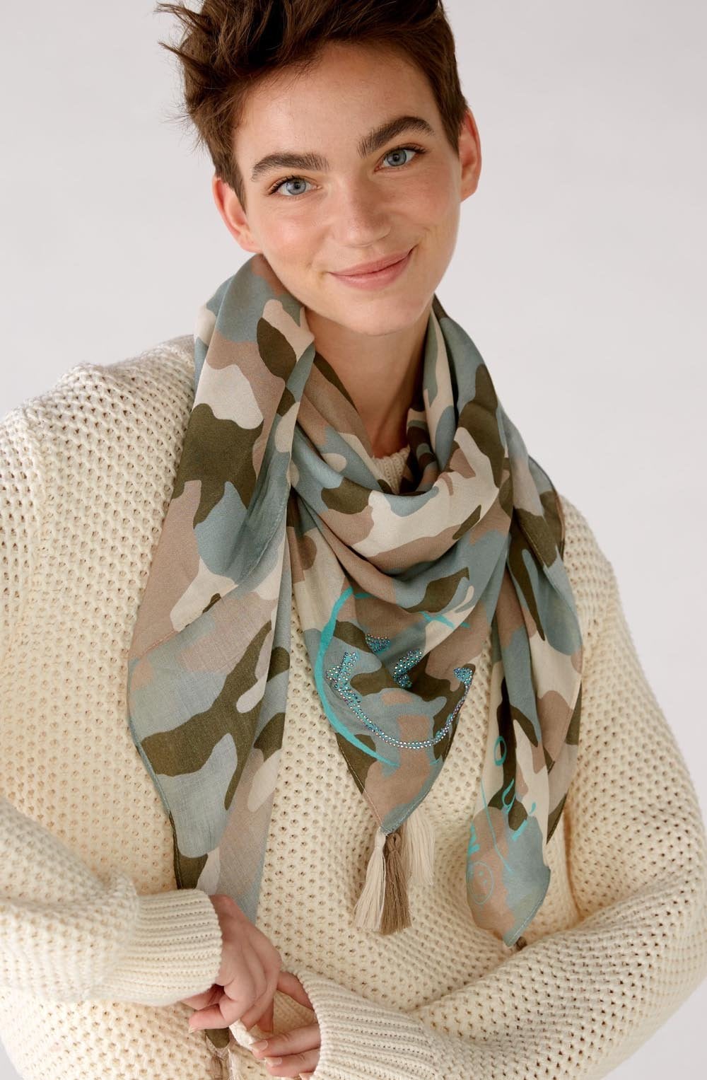 Khaki Stone Camouflage Scarf