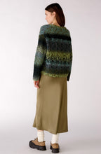Khaki Striped Chunky Knit Relaxed Jumper