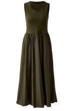 Khaki Tulip Hem Tank Top Maxi Dress