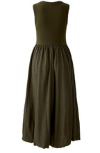 Khaki Tulip Hem Tank Top Maxi Dress