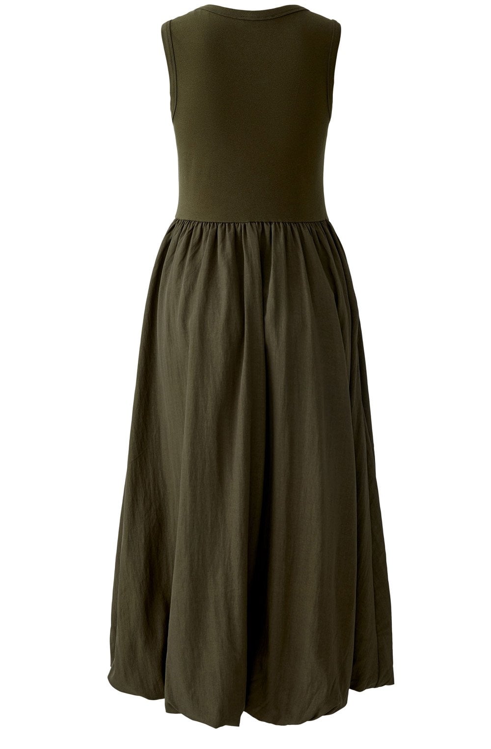Khaki Tulip Hem Tank Top Maxi Dress