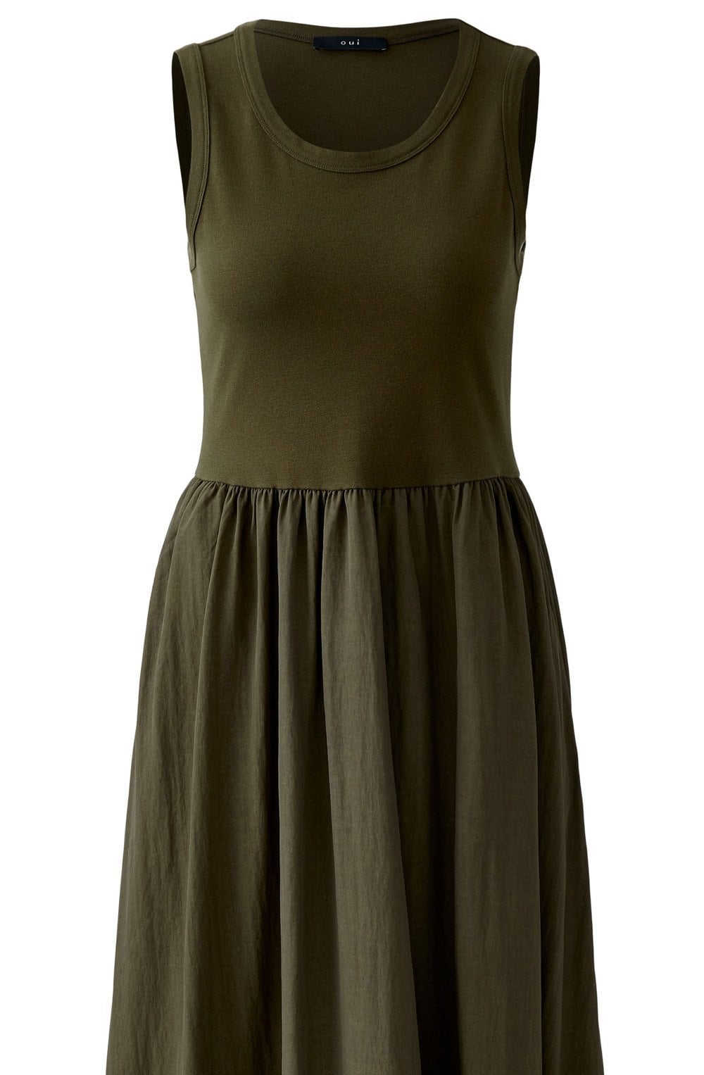 Khaki Tulip Hem Tank Top Maxi Dress