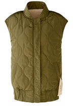 Khaki White Reversible Gilet