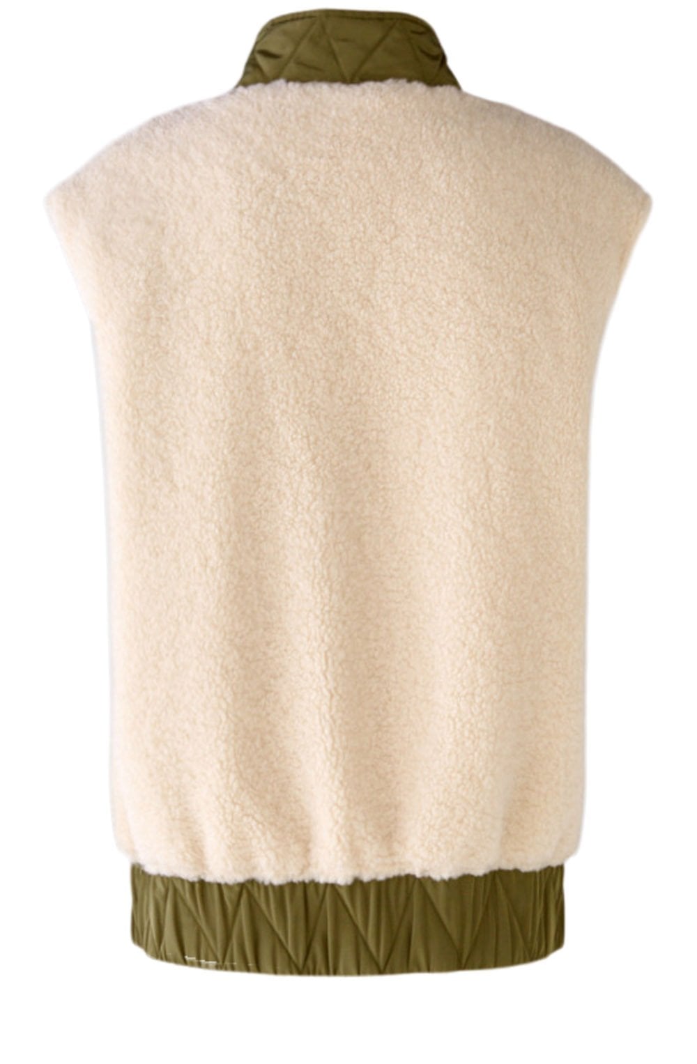 Khaki White Reversible Gilet