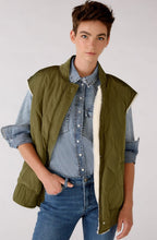 Khaki White Reversible Gilet