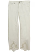 Lace Detailed Crop Jeans