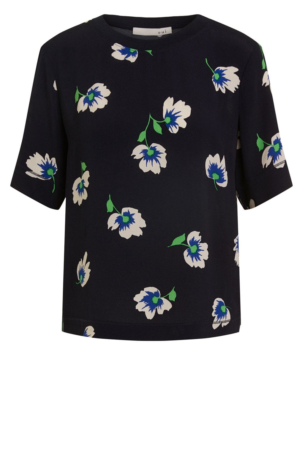 Large Floral Design Relaxed Blouse