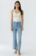 Lemon Motif Fine Ribbed Vest Top