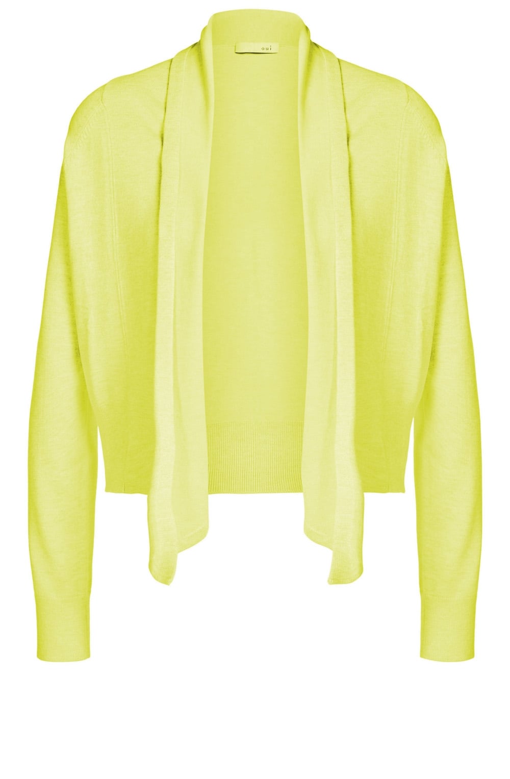 Lemon Open Front Cardigan
