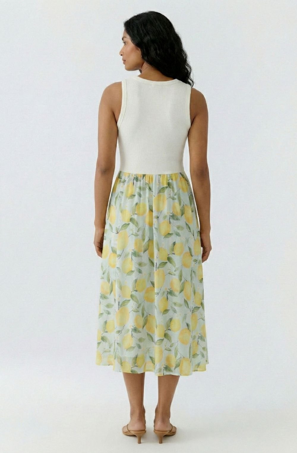 Lemon Skirt Jersey Midi Dress