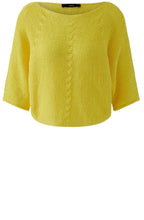 Lemon Zest Loose Ribbon Knit Pullover