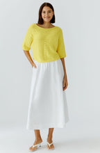 Lemon Zest Loose Ribbon Knit Pullover