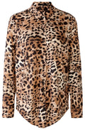 Leo Print Oversized Blouse