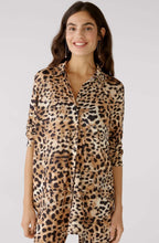 Leo Print Oversized Blouse