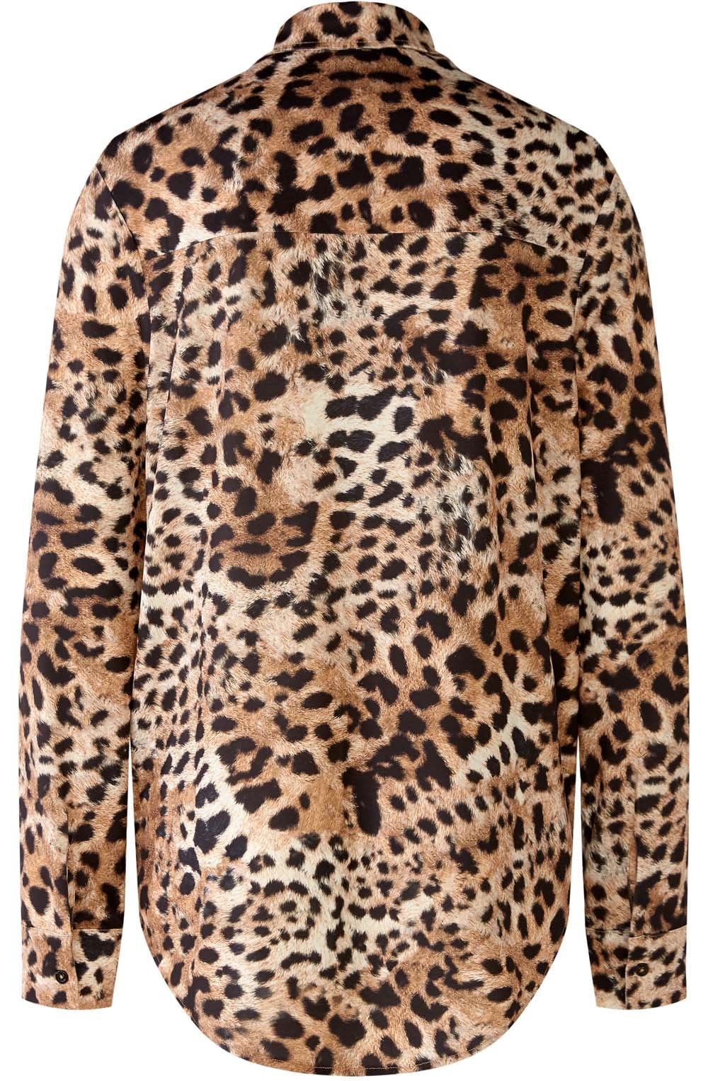 Leo Print Oversized Blouse