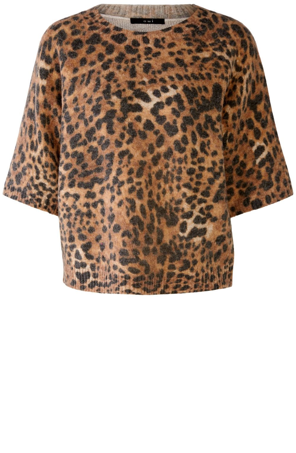 Leo Print Relaxed Jumper