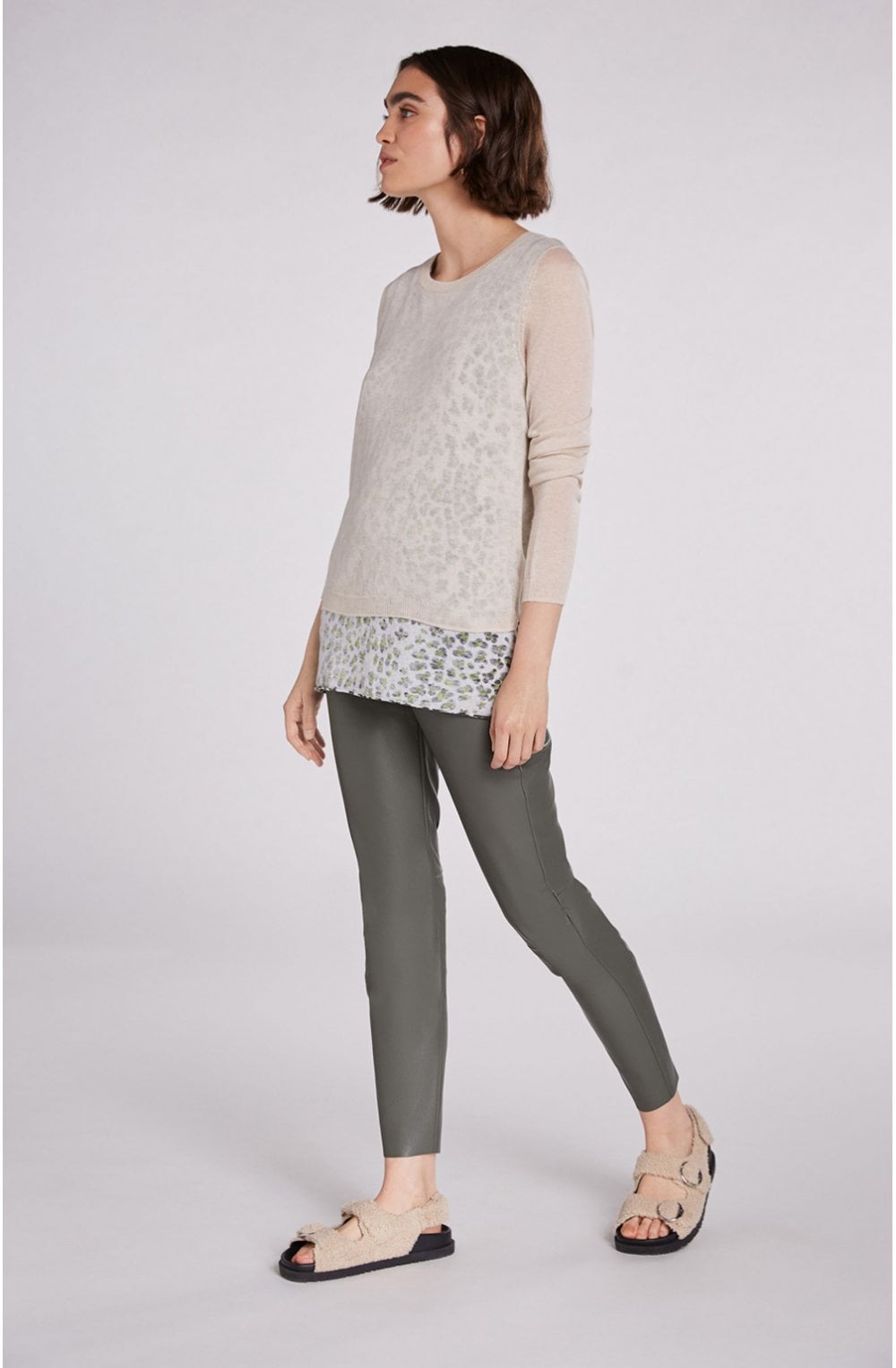 Leopard & Beige Layered Top