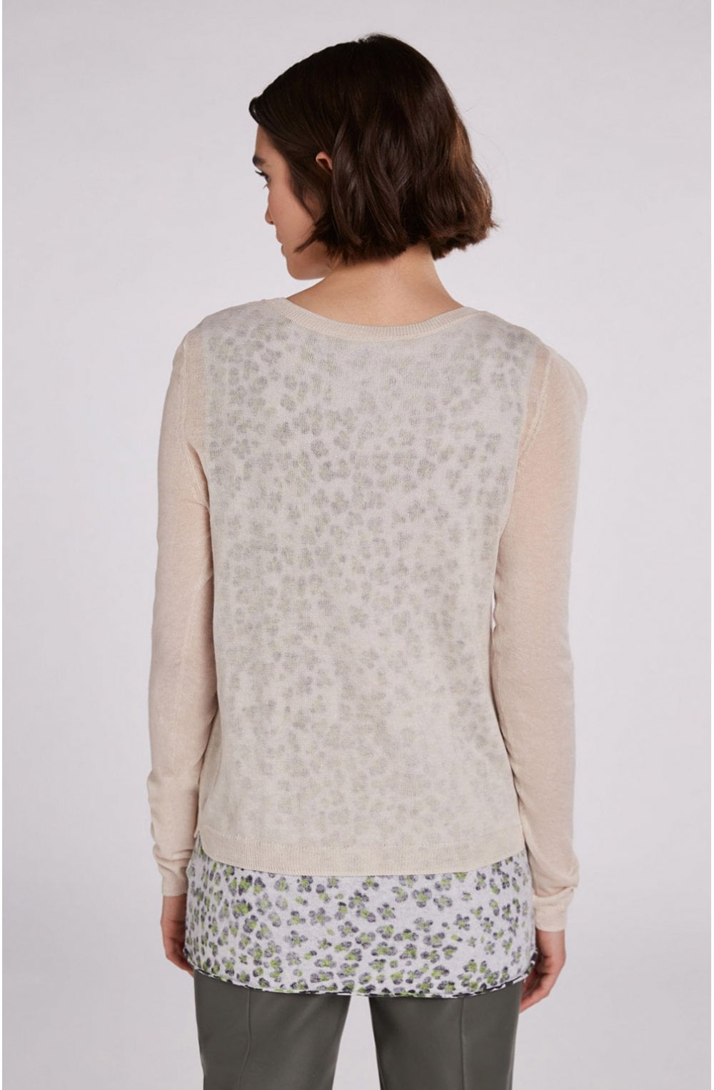 Leopard & Beige Layered Top