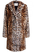 Leopard Print Faux Fur Coat