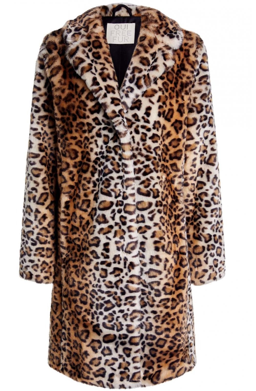 Leopard Print Faux Fur Coat