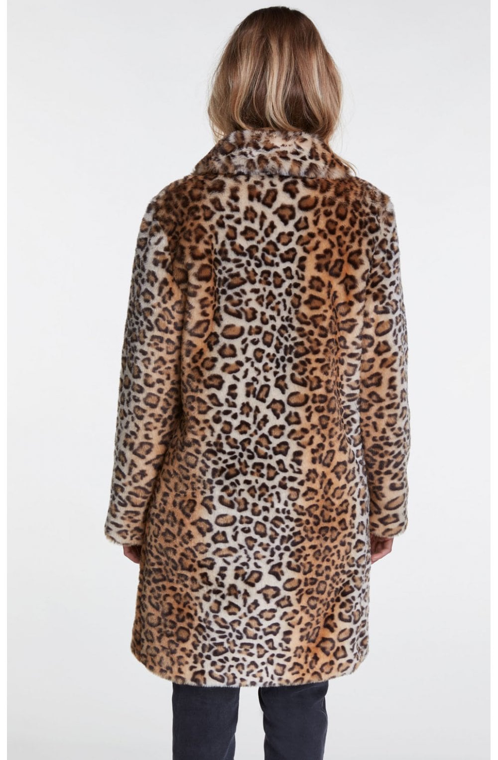 Leopard Print Faux Fur Coat