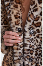 Leopard Print Faux Fur Coat