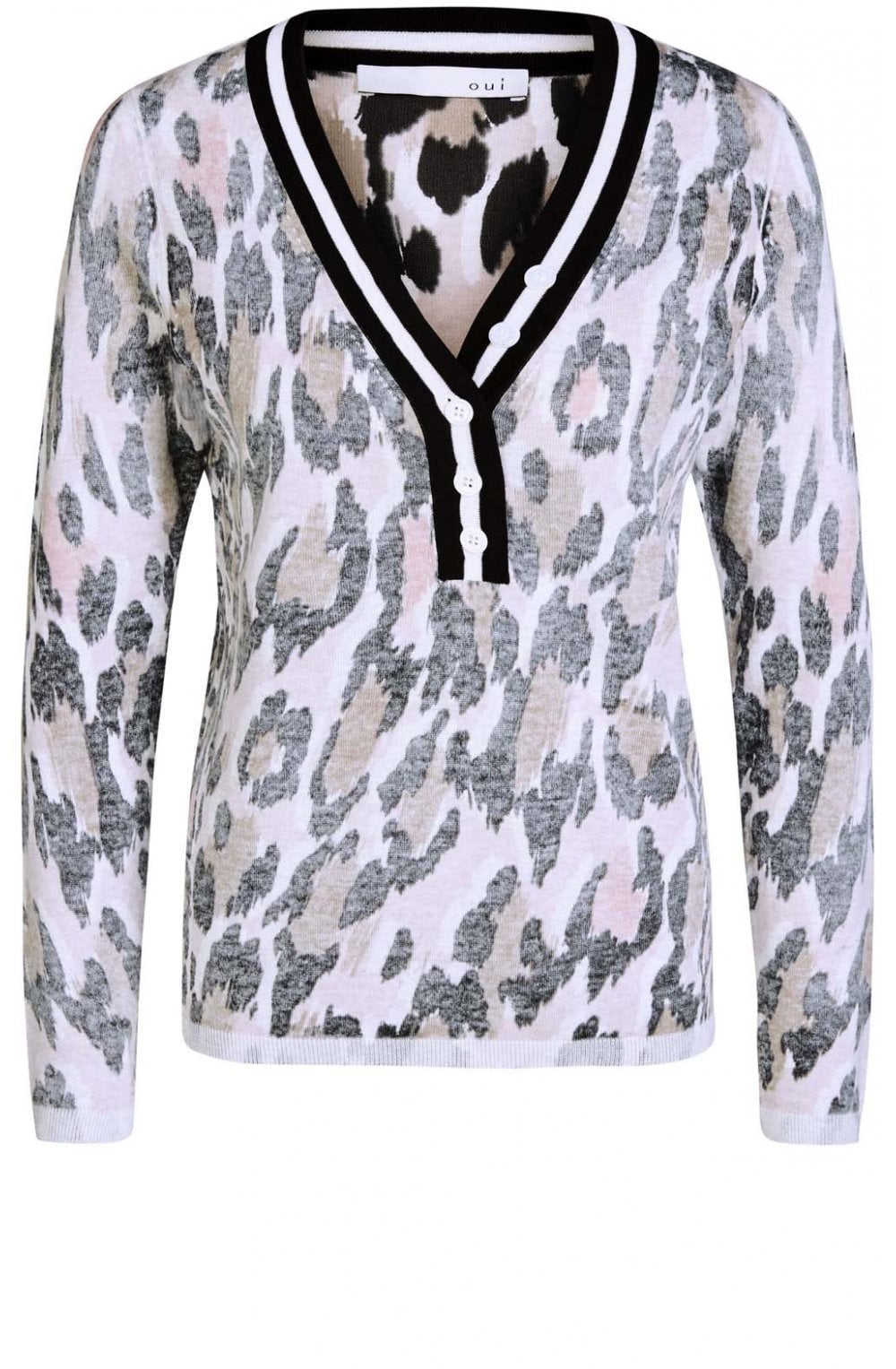 Leopard Print Fine Knit Jumper