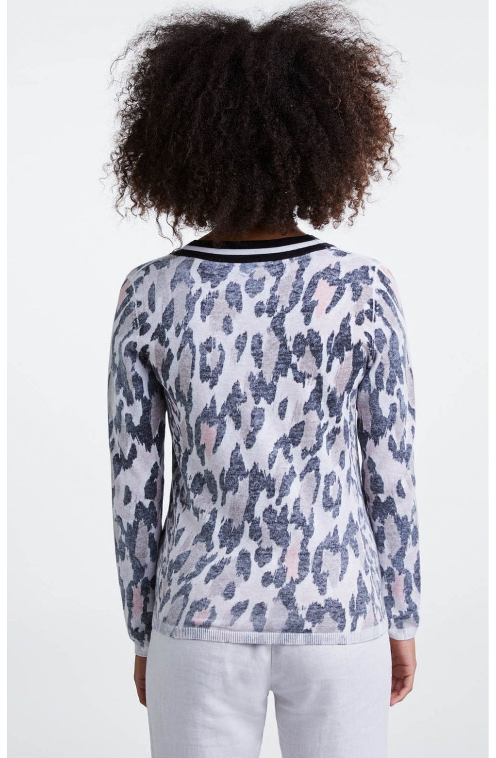 Leopard Print Fine Knit Jumper
