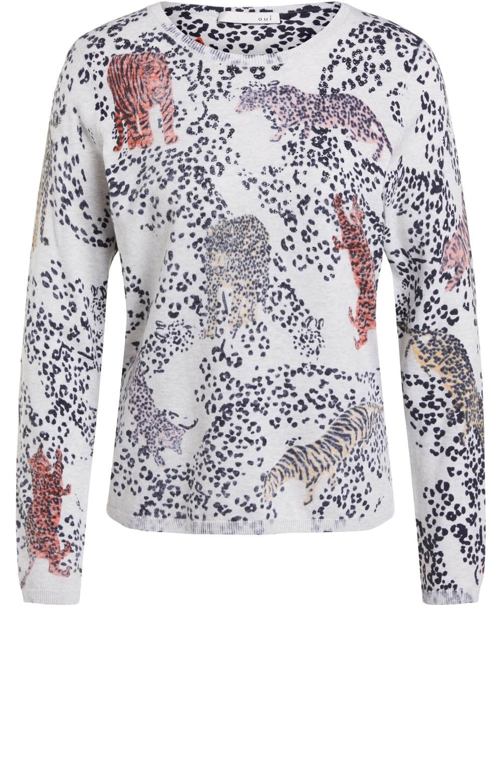 Leopard Print Fine Knit Jumper