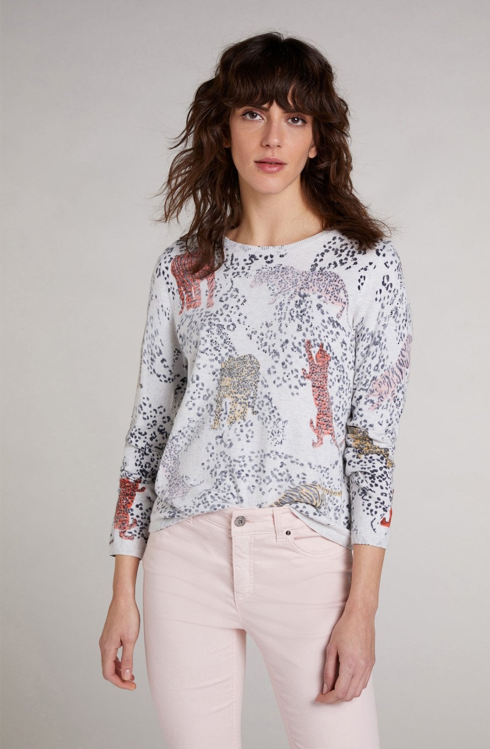 Leopard Print Fine Knit Jumper