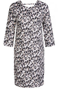 Leopard Print Linen Shift Dress