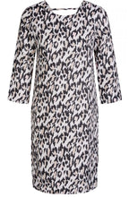 Leopard Print Linen Shift Dress
