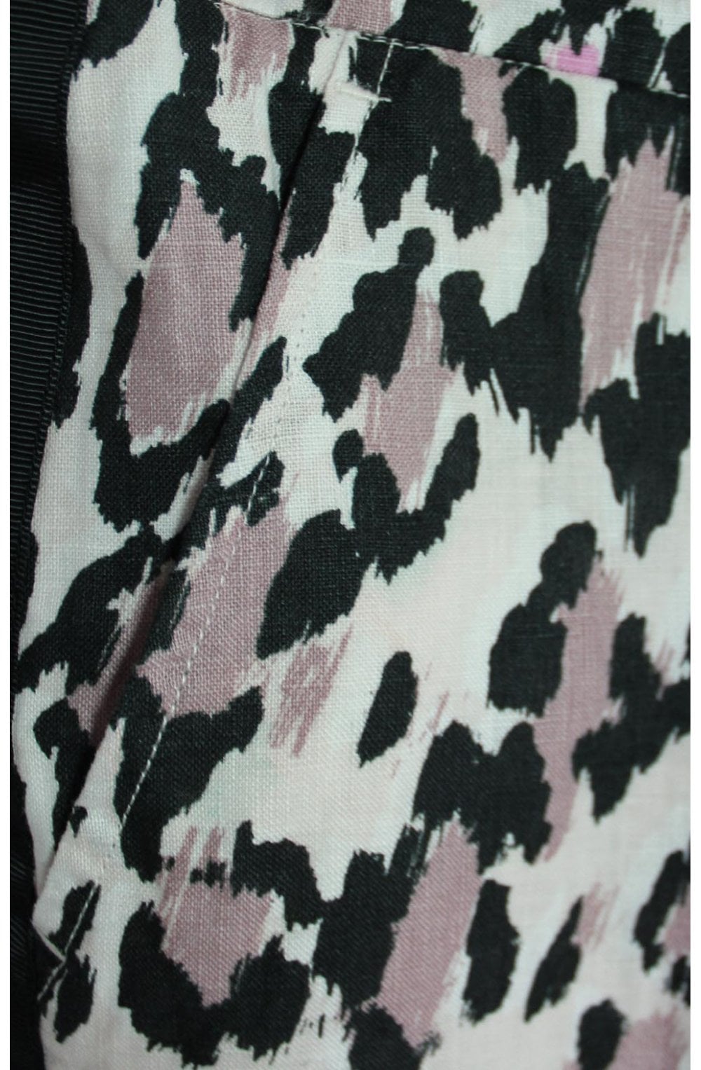 Leopard Print Linen Trousers