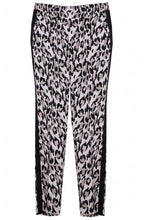 Leopard Print Linen Trousers