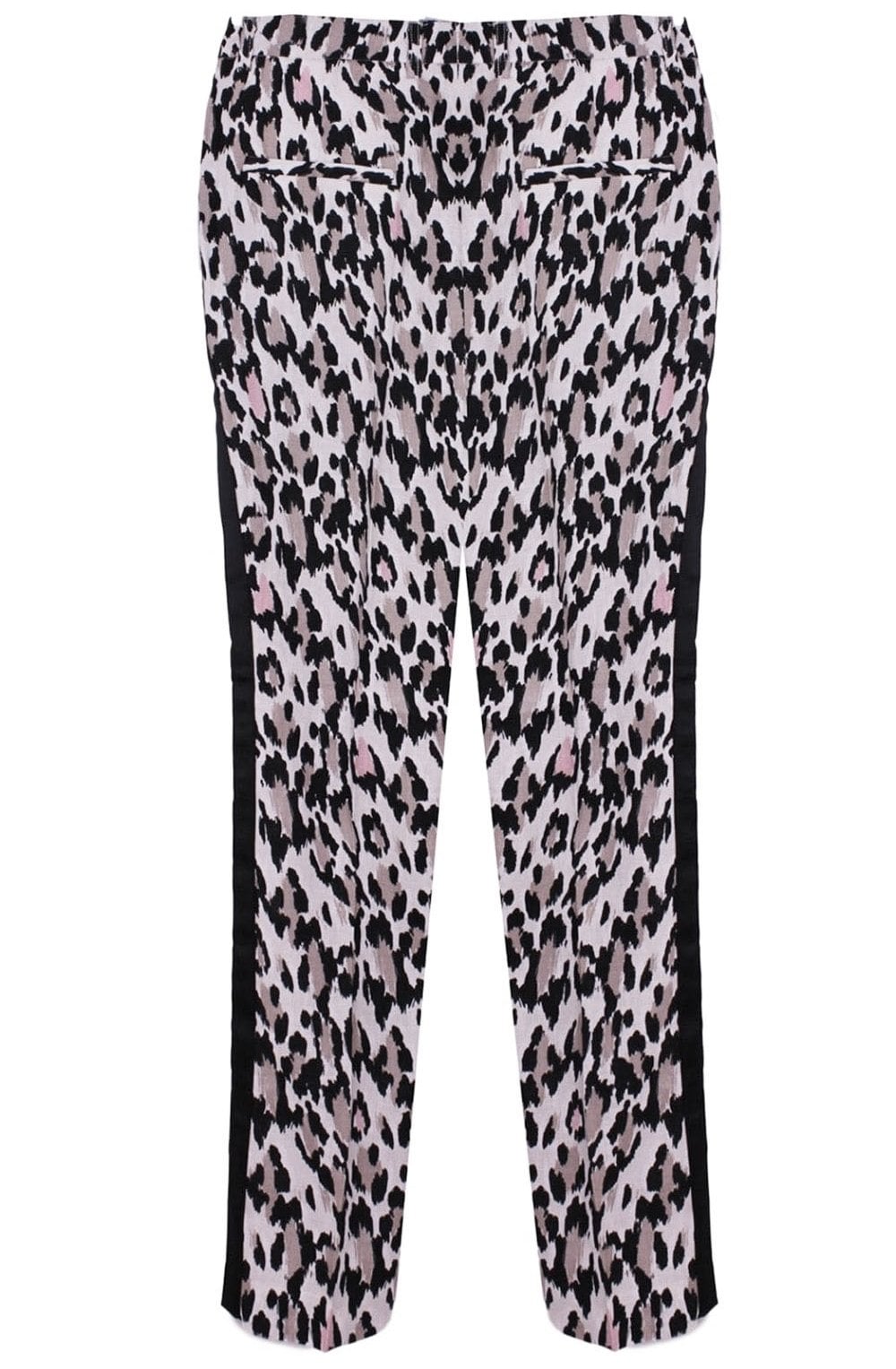 Leopard Print Linen Trousers