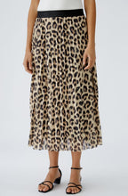 Leopard Print Pleated Skirt