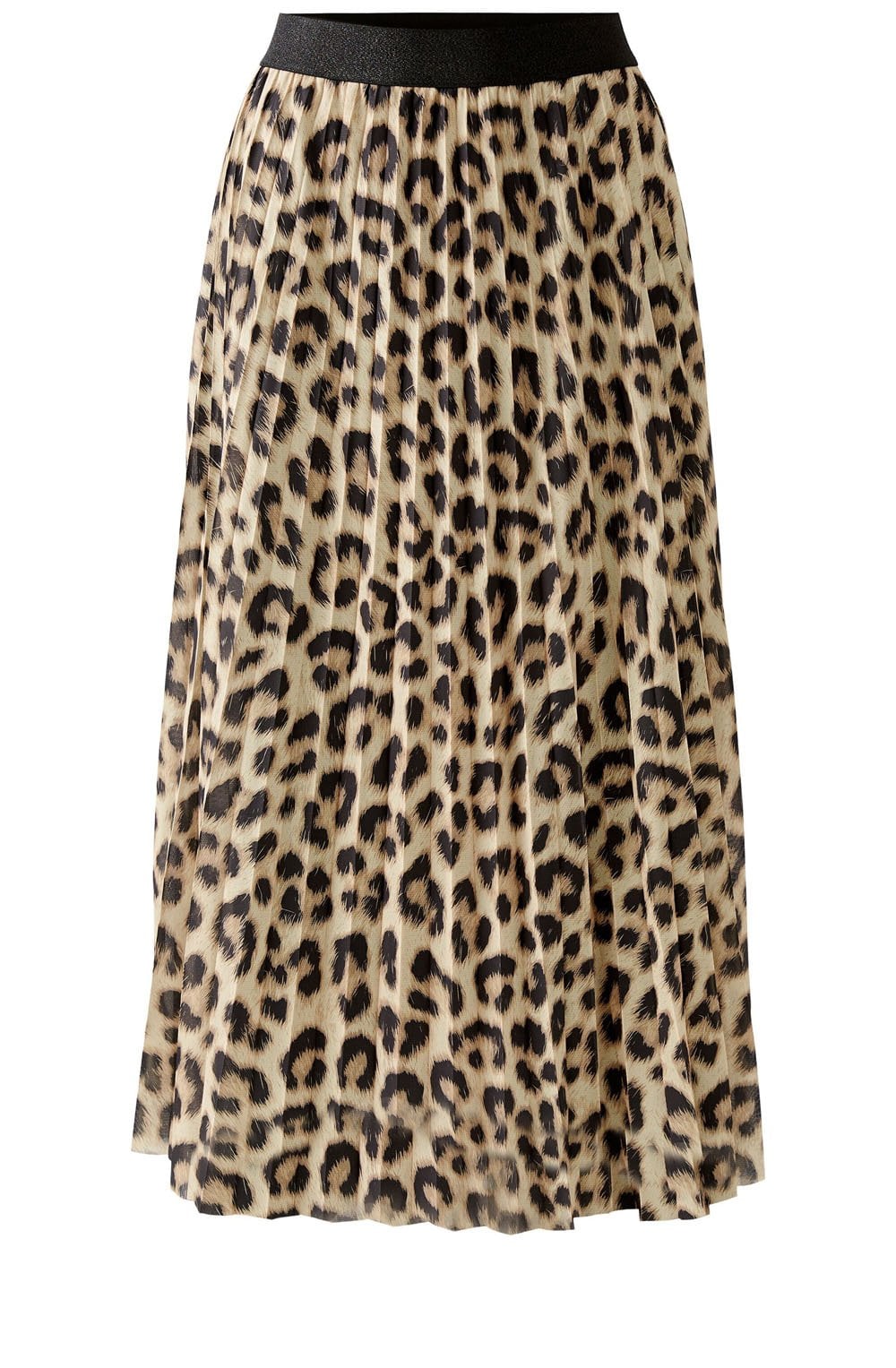 Leopard Print Pleated Skirt