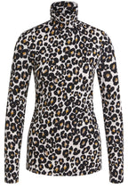Leopard Print Polo Neck Top