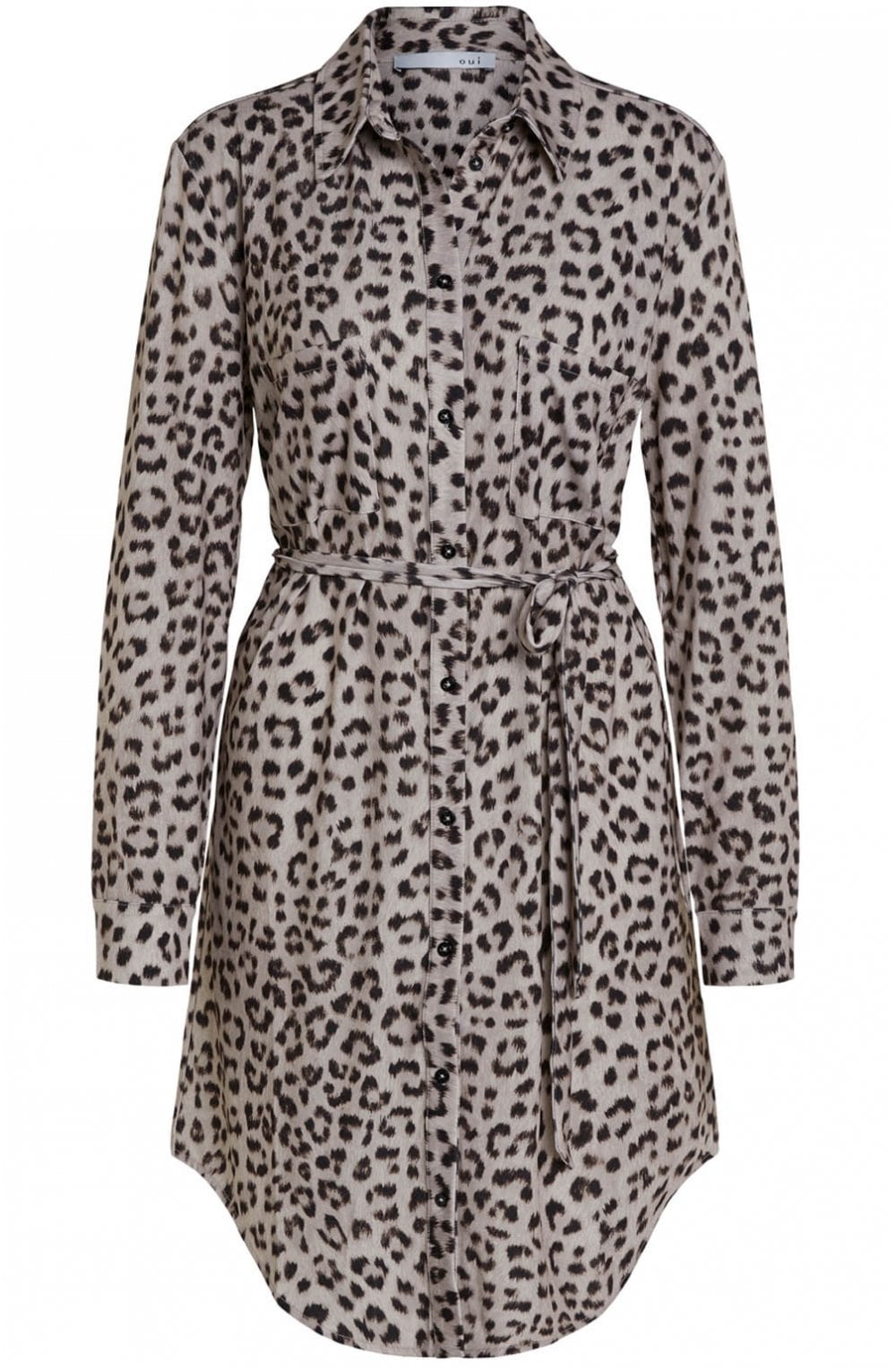 Leopard Print Shirt Dress