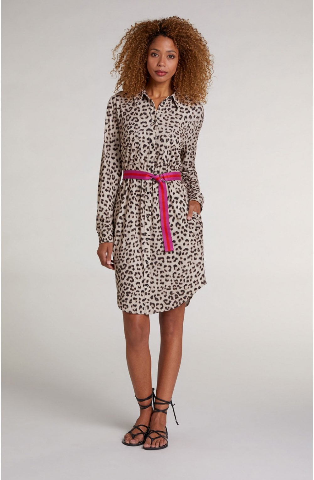 Leopard Print Shirt Dress