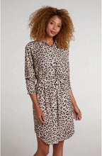 Leopard Print Shirt Dress